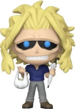 All Might avec sac et parapluie