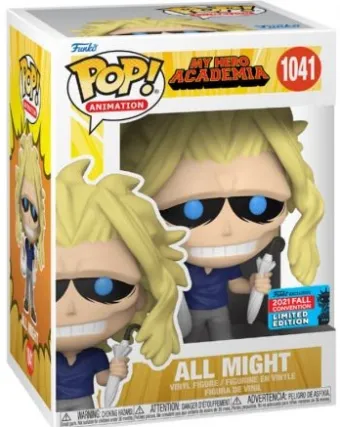 All Might avec sac et parapluie
