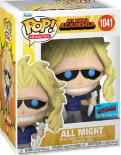 All Might avec sac et parapluie