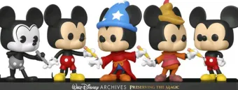 Avion fou Mickey, Mickey Classique, Sorcier Mickey, Mickey Haricot Magique & Mickey Mouse - 5 pack