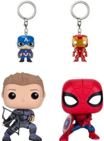 Captain America, Iron Man, Hawkeye & Spider-Man - 4 Pack