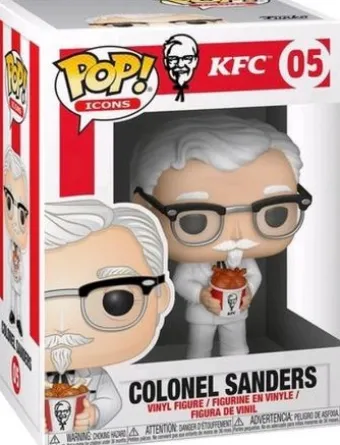 Colonel Sanders avec Seau de Poulet KFC
