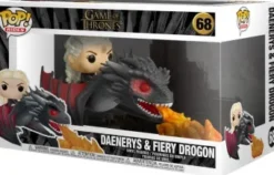Daenerys sur Drogon crachant du feu