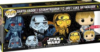 Dark Vador, Luke Skywalker, C-3PO & Stormtrooper - Pack