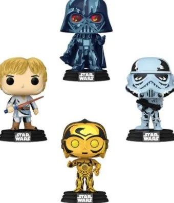 Dark Vador, Luke Skywalker, C-3PO & Stormtrooper - Pack