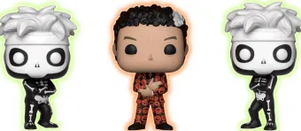 David S. Pumpkins avec Squelettes - Brillant dans le noir - 3 pack