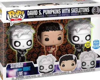 David S. Pumpkins avec Squelettes - Brillant dans le noir - 3 pack