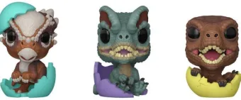 Dilophosaurus / Stygimoloch / Velociraptor (Pâques) - Pack Pocket