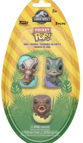 Dilophosaurus / Stygimoloch / Velociraptor (Pâques) - Pack Pocket