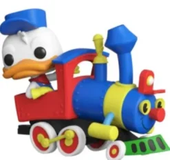 Donald Duck sur l'attraction de train du cirque Casey Jr.