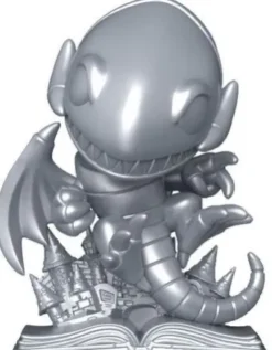 Dragon toon aux Yeux Bleus - Argent