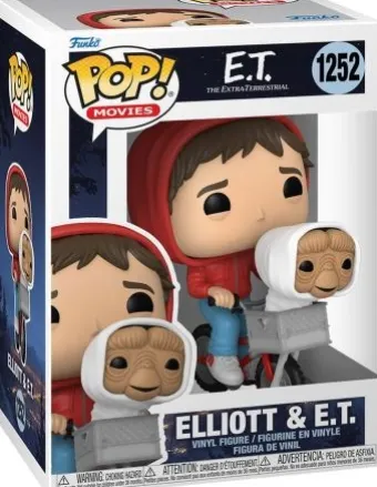Elliot & E.T. dans le panier à vélo