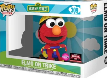 Elmo sur son vélo - Flocked