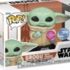Grogu avec cookies (Flocked) - T-Shirt