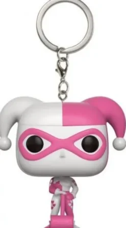 Harley Quinn rose et blanche - Porte clés