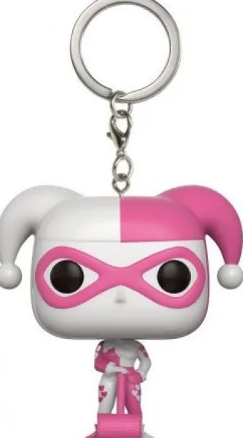 Harley Quinn rose et blanche - Porte clés