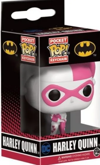 Harley Quinn rose et blanche - Porte clés