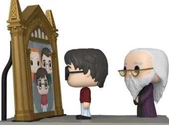 Harry Potter et Albus Dumbledore avec le Miroir du Riséd