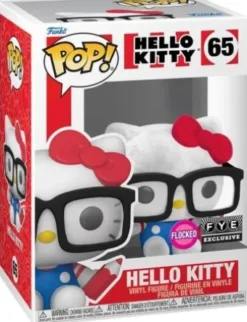 Hello Kitty (avec lunettes) - Flocked