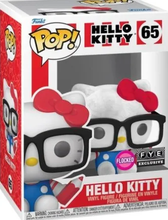 Hello Kitty (avec lunettes) - Flocked