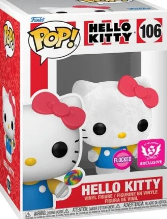 Hello Kitty avec Sucette - Flocked