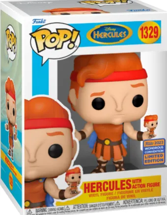 Hercule avec sa figurine Pop