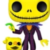 Jack Skellington avec Zero (Black Light) - 25 cm