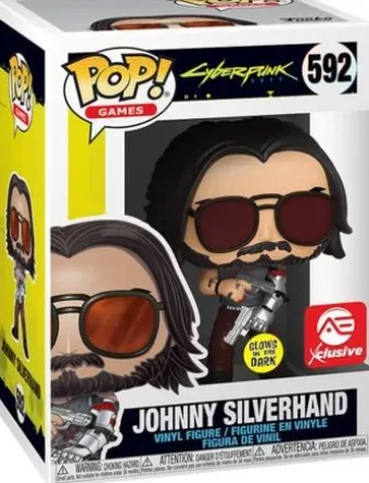 Johnny Silverhand avec pistolet - Glow in the dark