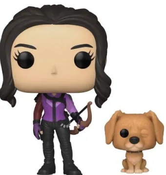 Kate Bishop with Lucky the pizza dog