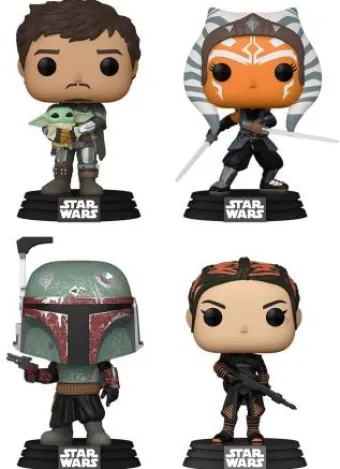 Le Mandalorien avec Grogu / Ahsoka / Boba Fett / Fennec Shand - Pack