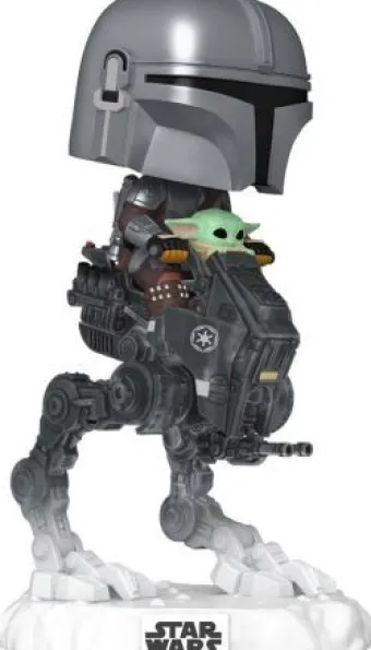 Le Mandalorien avec Grogu dans l'AT-RT Imperial Remnant