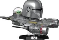 Le Mandalorien dans le Chasseur N-1 avec Grogu (Hyperspace Heroes)