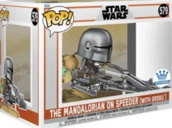 Le Mandalorien sur le Speeder (avec Grogu)