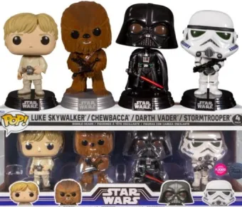 Luke Skywalker / Chewbacca / Dark Vador / Stormtrooper - Pack