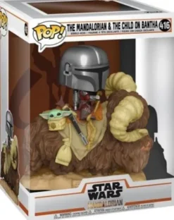 Mandalorian sur Bantha avec l'enfant