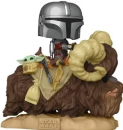 Mandalorian sur Bantha avec l'enfant
