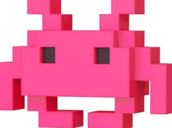 Medium Invader Rose - 8-bit