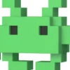 Medium Invader Vert - 8-bit
