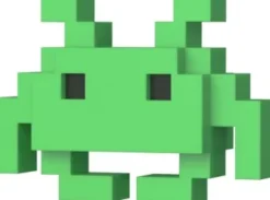 Medium Invader Vert - 8-bit