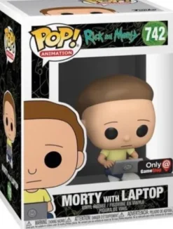 Morty avec ordinateur portable