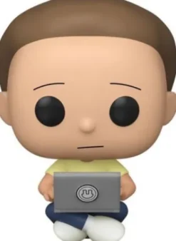 Morty avec ordinateur portable