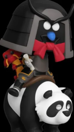 Mushu Chevauchant un Panda - 15 cm