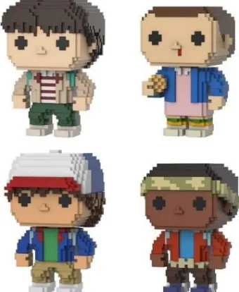 Onze / Mike / Dustin / Lucas - Pack 8-bit