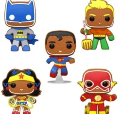 Pain d'épices Superman / Batman / Aquaman / Wonder Woman / Flash - Pack