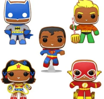 Pain d'épices Superman / Batman / Aquaman / Wonder Woman / Flash - Pack