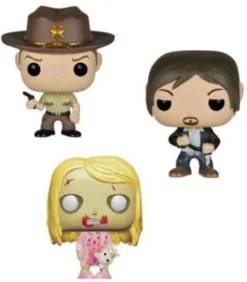 Rick Grimes, Teddy Bear Walker, Daryl Dixon - 3 Pack