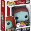 Sally assise - Brillant dans le noir & Floqué