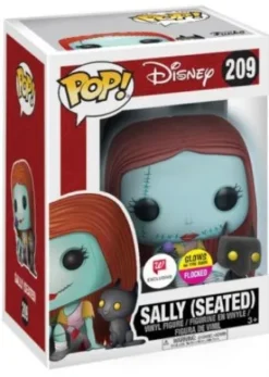 Sally assise - Brillant dans le noir & Floqué