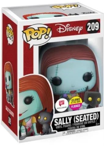 Sally assise - Brillant dans le noir & Floqué