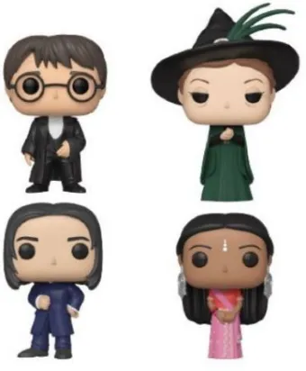 Severus Snape, Harry Potter, Parvati Patil & Minerva McGonagall - Pack 4